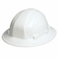 Omega II Full Brim Hard Hat w/ 6 Point Mega Ratchet Suspension - White